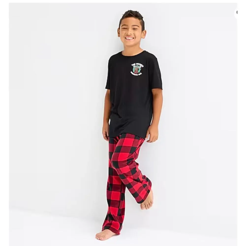 NEW! Size XS 6/7 Moose Buffalo Unisex Christmas Matching Family Pajama Top